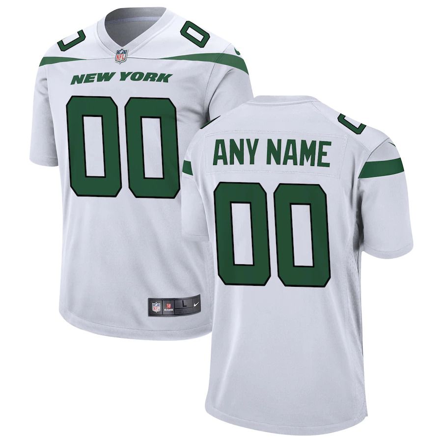Cheap Men New York Jets Nike White Custom Game NFL Jersey